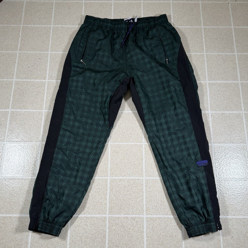 Adidas Men's Originals R.Y.V. Windbreaker Track Pants Size XL Green /Black Y2K